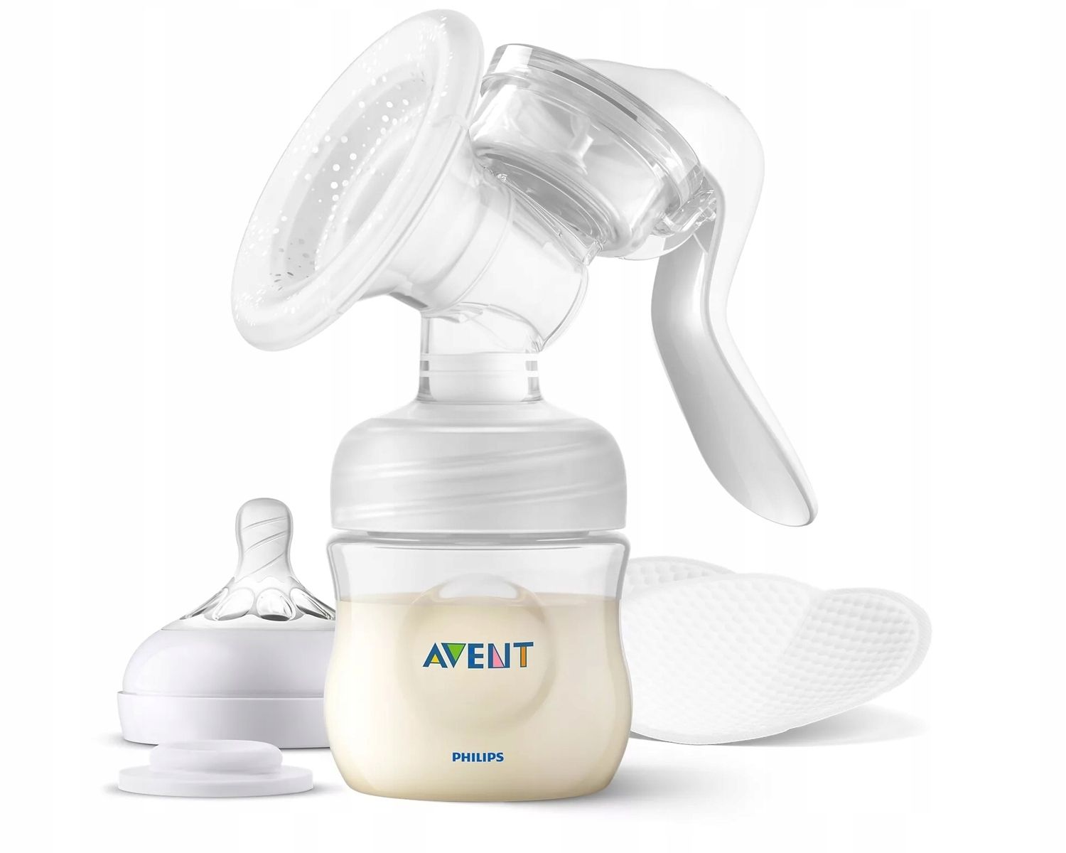 Philips AVENT / Молокоотсос ручной Natural Motion с бутылочкой для кормления, SCF430/10